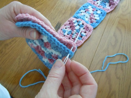 how to join granny squares